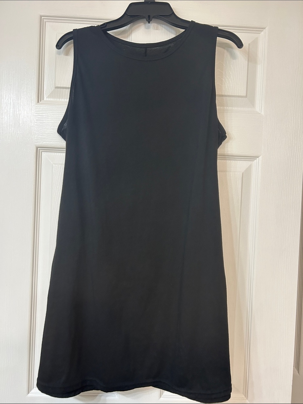 Classic Black Women's Swim Coverup Tank Dress